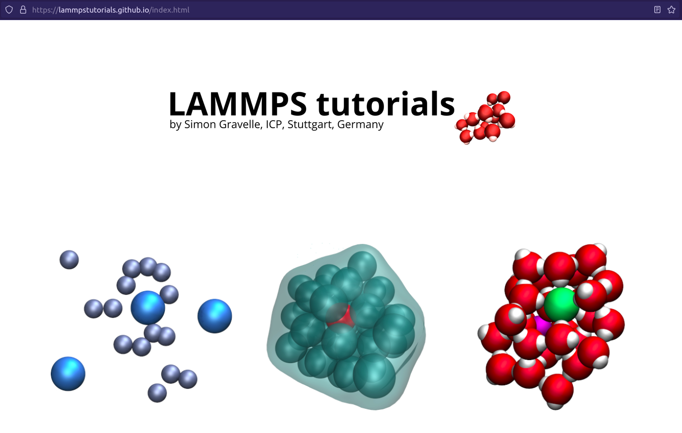 Getting started with LAMMPS